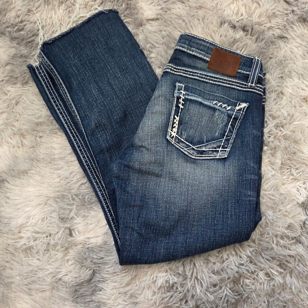 BKE Denim Starlite Dark Blue capri / ankle Jeans Woman's size 28